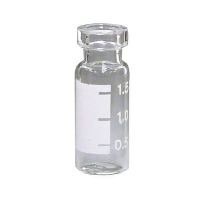 Chromatography Research Supplies 1.8 mL Clear Crimp Graduated Vial Std. Mouth (100/pk)